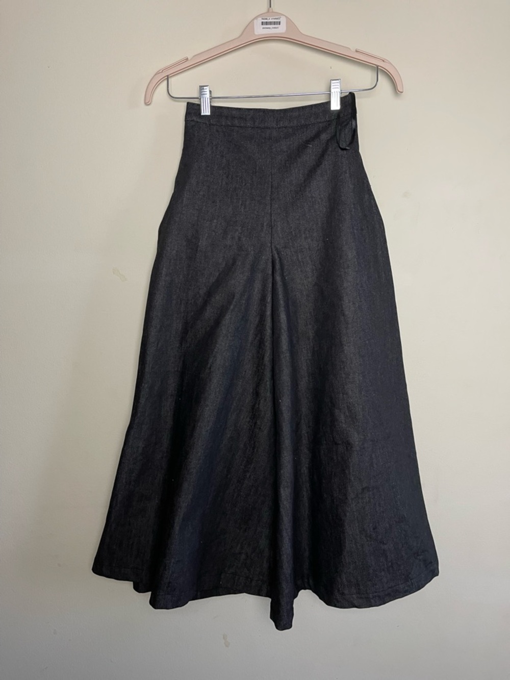 High-Waist EXTRA Wide Leg pleated Pants in navy / black